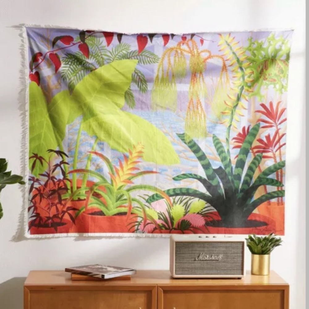 NEW UO Amy Lincoln Greenhouse Tapestry Wall Art Z454-3